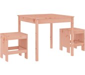 vidaXL Mesa y sillas de jardín 3 pzas madera maciza Douglas