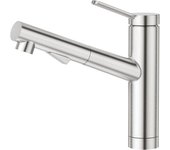 Grifo Cocina Extraible, Grifo de Cocina con 2 Modos de Ducha, Grifo para Fregadero Giratorio a 120 °, Grifo Cocina con Ducha Extraible, inoxidable Maple