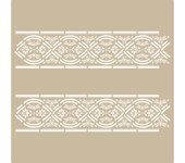 TODO-STENCIL Plantilla MYA Home Decor Cenefa 009 Medida 50x36cm Diseño 48x34cm, Stencil lavable, reutilizable, maleable y muy resiste, Ideal para decorar paredes, muebles, cojines, cortinas, etc