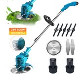 Cortacésped eléctrico inalámbrico Cortador de hierba Cortador de longitud ajustable Herramientas de jardinería doméstica Apto para Makita 18V Batería