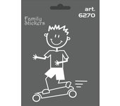 Familia Pegatinas Niño Patín