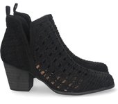 Davinia Shoes Botin de Tacon para Mujer, con Tiras Trenzadas, de Punta Fina, y Tobillo Abierto, Primavera Verano 2022 Shoes&Blues.es YZ21-71-Negro