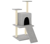 Rascador para Gatos con postes de ISAL gris Claro 155 cm