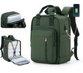 Mochila De Viaje Impermeable Y Ligera Para Mujer Con Carga USB Capacidad Grande Bolsa De Hombro Con Computadora Portátil Interfaz