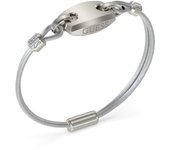 Guess Pulsera Hombre Poseidon De Acero Plateado