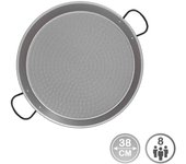 Paellera Vaello de Acero Pulido para Inducción y Vitrocerámica ø38cm (8 Personas)