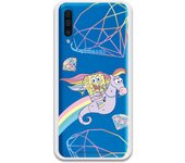 Funda original compatible con Samsung Galaxy A50 - A50s - A30s - Bob Esponja Caballito Arcoiris