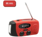 Radio De Emergencia Recargable 2000 mAh Con Luces LED Y Carga USB Solar Radio FM/AM Portátil Para Exteriores Y Viajes