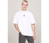 Camiseta Tommy Jeans Logo Patch Blanca Hombre Dm0dm19737ybr Blanco