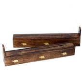 Porta incienso madera de Mango Wood Incense Box - Assorted - 29x5x5cm