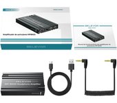 HiFi BASS Headphone Amplifier Portable 3.5mm Headphone Amp with Volume knob Bass Boost Rechargeable 16-600Ω for MP3 Computers