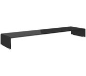 vidaXL Soporte para TV/Elevador monitor cristal negro, Mueble de Salon, Mueble TV, Mueble TV salon, Mesa de TV, Mueble tele