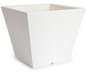 Plastiken THEONE - Maceta Cono Cuadrado 10L en Resina de Polietileno. Blanco