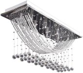 vidaXL Lámpara de techo con lágrimas de cristal 8 x G9 29 cm