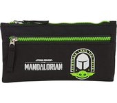 Estuche Portatodo Star Wars The Mandalorian Negro 11x22x3cm