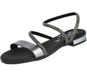 Shoes Sandalias Planas marca Oh! My Sandals para mujer en color metalizado
