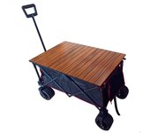 Carro de playa Aktive mesa desmontable + ruedas negro 58-108x88x47 cm