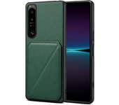 Denior For Sony Xperia 1 5 10 V IV Hidden Holder Card Leather Xperia 5 III Magnetic Anti Drop Phone Case