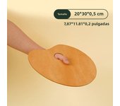 1 Pcs Wooden Palette,Oval And Square Solid Wood Panels,Suitable For Oil Painting,Gouache,Acrylic And Other Pigments