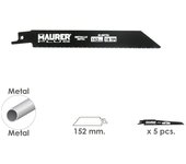 Hoja Para Sierra Sable Metal 152 mm. - 18 TPI Tipo Bosch (5 piezas)