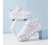 Roller Skate Shoes Kids Boys Girls Flashing Light 4 Wheel Roller Shoes Led Light Luminous Sneakers Outdoor Casual Shoes Children