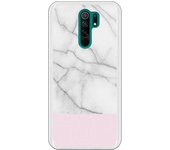 Funda compatible con Xiaomi Redmi 9 - Mármol y rosa