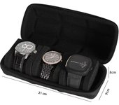 Watch Box Organizer For Men or Women，Watch Travel Case Portable Storage Watch Display Holder for Wristwatches and Smart Watches