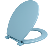Tapa de WC de Plastico 37X46.5CM con Bisagras Ajustables de Fácil Instalación para Baño. Asiento para Inodoro Blanco Universal, Resistente, Cómodo y Robusto.