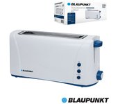 Blaupunkt Tostador boca ancha – 1000W – Ranura larga Botón de parada - Termostato regulable con 6 niveles - Función de descongelación - Función de recalentar - Bandeja recogemigas - Diseño elegante - Color blanco - 220 V - 1000W calidad aleman
