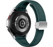 Slim Leather+Silicone strap for Samsung Galaxy Watch 6 4 Classic 46mm 47mm 40mm Magnetic bracelet Galaxy Watch 5 Pro 45mm bands
