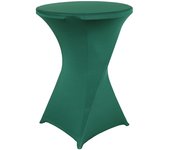 High End Hotel Wedding Decoration Solid Color Cocktail Four Corner Bar Set Elastic Table Set Circular Tablecloth