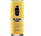 PACK 10 LATAS   Bebida energética Black Hat Mango by Pablo G. Show  Impulsa tu energía con esta bebida energética sabor mango del influencer Pablo G. Show