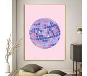 1pc Disco Ball Poster Poster Art Print Bar Living Room Furniture Decor