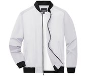 TACVASEN Men's Varsity Jacket Autumn Lightweight Windproof Full Zip Up Bomber Jacket Waterproof Outdoor Sports Casual Coat