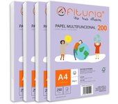 Paquete de folios A4 de 200gr con 1000 Hojas Blancas, Papel Multifuncional para Uso Escolar y Entornos Laborales. Ideal con impresoras láser, de inyección o fotocopiadoras - Ofituria