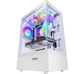Mars Gaming MC-XO, Caja Gaming ATX, Doble Cristal Templado Continuo, Ventilador FRGB 120mm, Sistema de Refrigeración SIDECOOL, Semitorre PC con Diseño de Doble Cámara, Amplia Capacidad Interna, Caja Gamer Negra o Blanca
