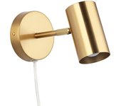 Barcelona LED Aplique de pared interior orientable "Ben" con cable y enchufe - E27