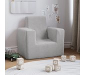 Sofá para niños gris Claro en suave