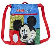 Bolsa de Cuerdas Mickey Azul 33x45cm con Bolsillo Exterior - Práctica y Espaciosa