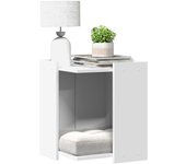 vidaXL Mueble arenero para gatos madera ingeniería 42x42x51 cm en color Negro/Roble Sonoma/Roble ahumado y más | almacenamiento funcional diseño moderno para baño dormitorio sala