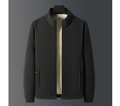 Autumn and winter men's plus size casual fashion simple and plush thick warm fleece fleece fleece fleece jacket solid color jack