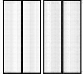 vidaXL Cortinas Mosquitera Magnética para Puerta (2 unidades) Negro Tela Contra Insectos Dimensiones 200 x 80 cm,  210 x 100 cm,  210 x 90 cm y mas