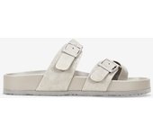 Bosanova Sandalias de dedo para mujer tipo pala en color beige con total look al tono, dos tiras con hebillas regulables, tira de dedo y suela bio. Sin cierre.