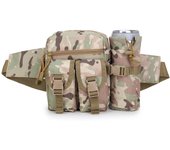 Bolsa táctica para botella de agua, bolsa militar para aficionados al ocio al aire libre, bolsa pequeña deportiva para hombres y mujeres, bolsa de cintura de viaje de camuflaje