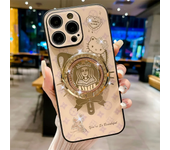 Magnetic Glitter Metal Ring Phone Case For iPhone 14 Plus 13 12 11 Pro Max Shockproof Glossy Case