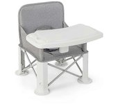 Asiento portátil para bebé de viaje, plegado compacto con correas para uso en interiores y exteriores, ideal para campamento, playa, césped, niños pequeños, niños, niñas (rosa)