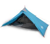 vidaXL Tienda de campaña tipi para 1 persona impermeable azul