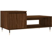 vidaXL Mesa de centro madera contrachapada 100x50x45 cm Blanco, Negro, Blanco brillante Mesita de Salón o Comedor o Auxiliar Mesa de Café Meuble Salón