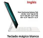 Smart Folio for Samsung Galaxy Tab S9 S8 S7 FE Plus 12.4 for Tab S9 FE+ S9+ S8+ S7+ 12.4" TouchPad Backlight Magic Keyboard Case