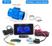 3 in 1 Auto Car Gauge with 10mm 1/8 NPT Sensor Multifunctional Water Temperature Gauge + Oil Pressure Gauge+Voltmeter 12V/24V
